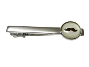 Brown Hipster Mustache Square Tie Clip
