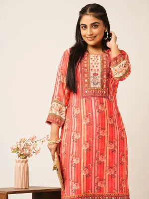 Buy Coral Comfort Fit Muslin Kurta for women online India - Zola