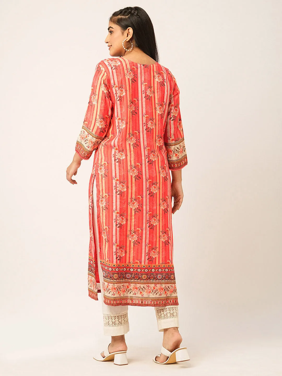 Buy Coral Comfort Fit Muslin Kurta for women online India - Zola