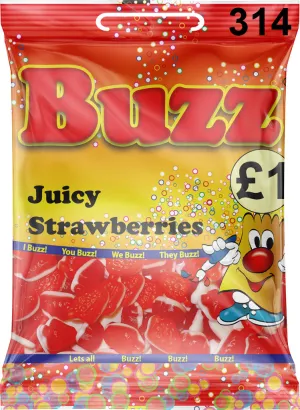 Buzz Sweets Juicy Strawberries | Share Pack