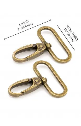 ByAnnie 1½" Nickel Swivel Hooks Pack of 2