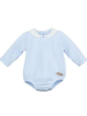 Calamaro blue quilted romper