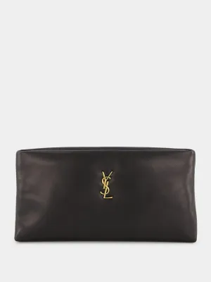 Calypso Long Zip Black Pouch