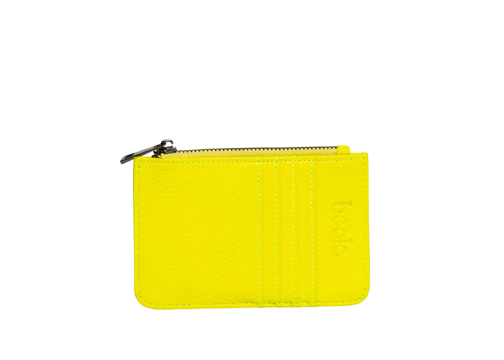 Card Wallet in Neon Yellow