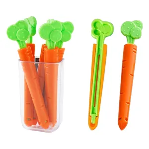 Carrot Top Magnetic Food Clips for Freshness, 5-Piece Set