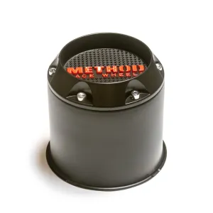 Center Cap | 8 Lug | Push-Through | Black - Red