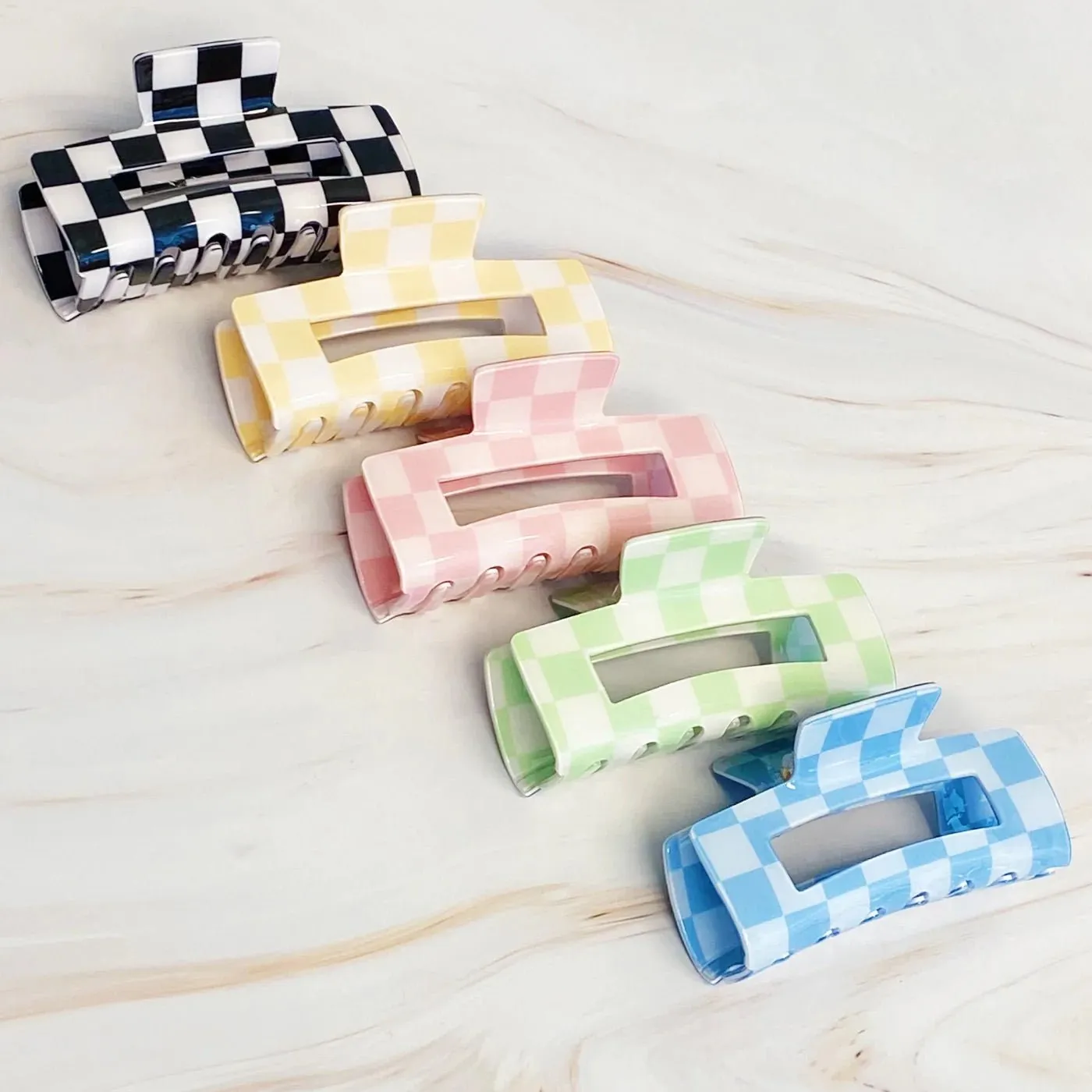 Checker Lovers Claw Clip - 3 COLORS