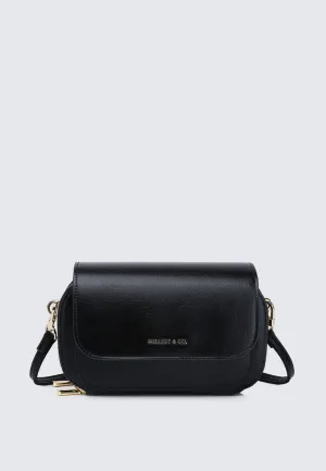 Cher Cher Double Zipper Sling Pouch (Black)