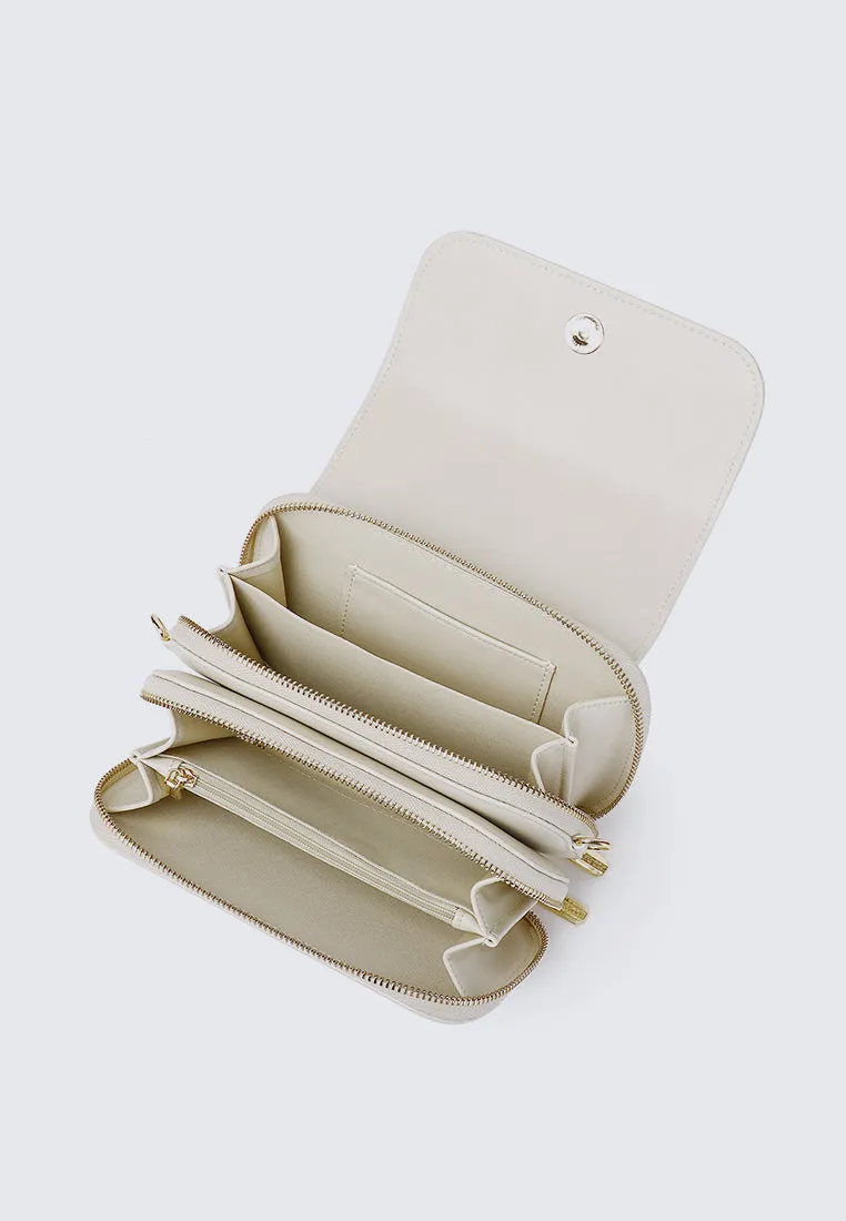 Cher Cher Double Zipper Sling Pouch (Cornsilk)