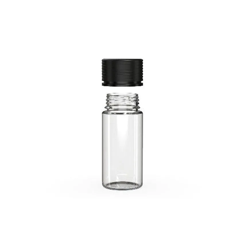 Chubby Gorilla 100Ml Spiral Bottle With Inner Seal & Tamper Evident Break-Off Band (Clear Natural Bottle With Opaque Black Closure) - (400 Count)