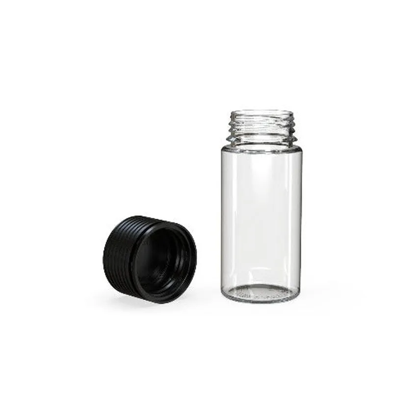 Chubby Gorilla 100Ml Spiral Bottle With Inner Seal & Tamper Evident Break-Off Band (Clear Natural Bottle With Opaque Black Closure) - (400 Count)