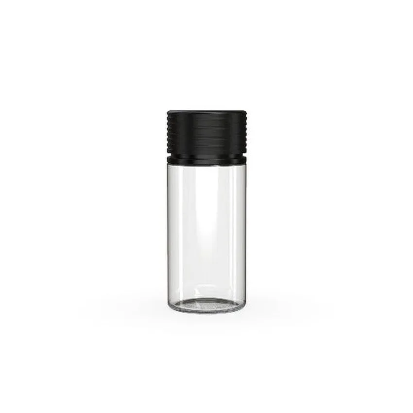 Chubby Gorilla 100Ml Spiral Bottle With Inner Seal & Tamper Evident Break-Off Band (Clear Natural Bottle With Opaque Black Closure) - (400 Count)