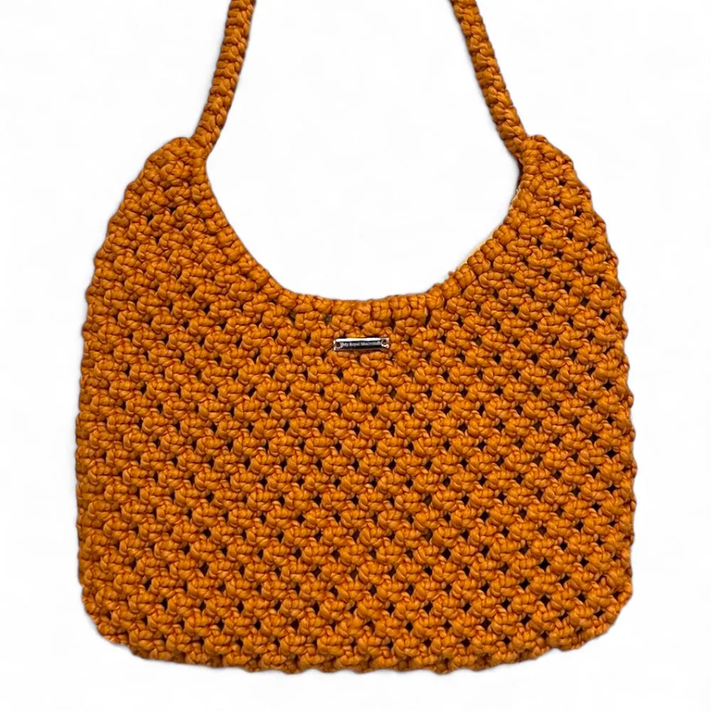 Cinnamon Copper Macrame Shoulder Bag