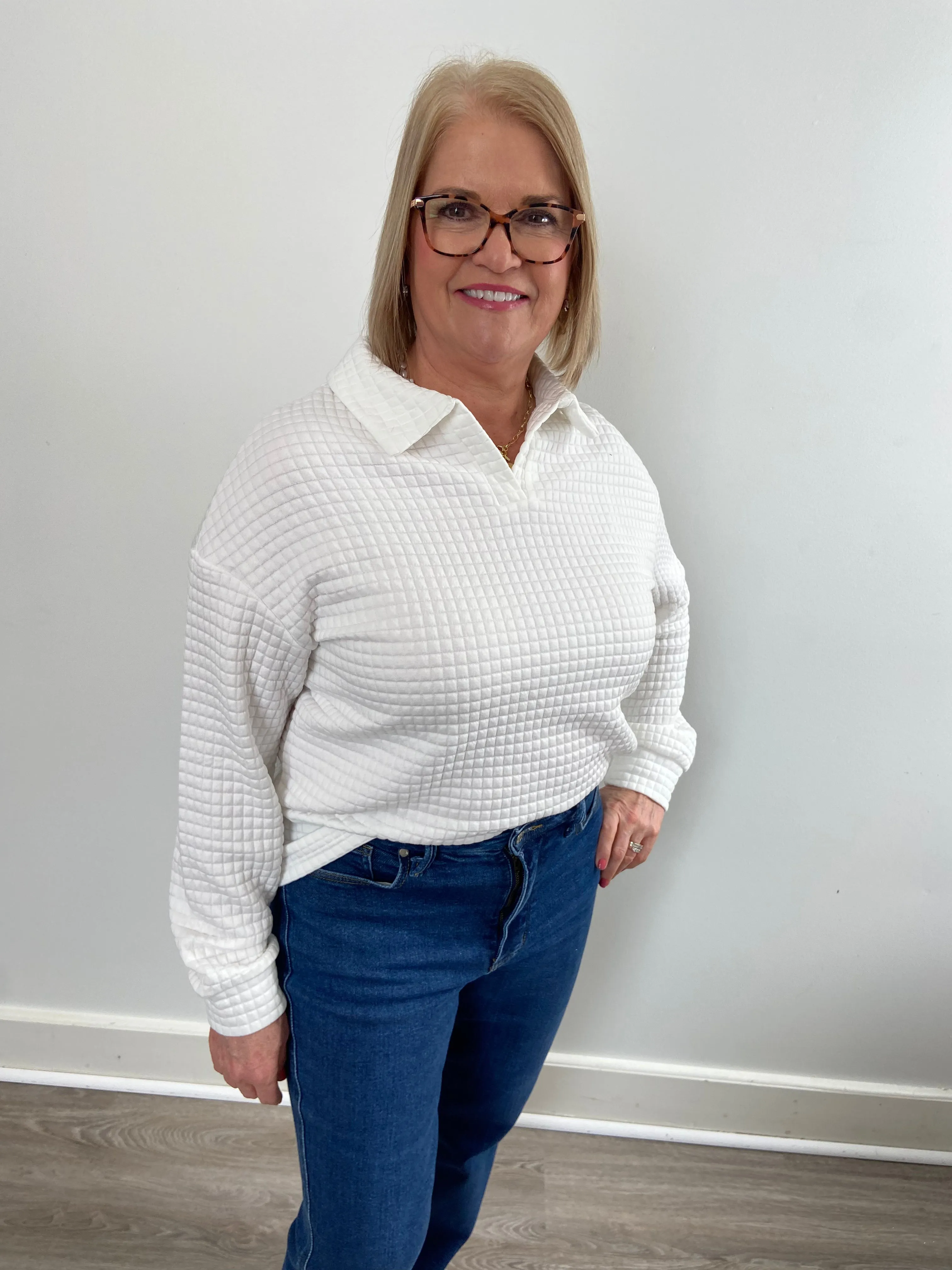 Classic Comfort Quilted Pullover
