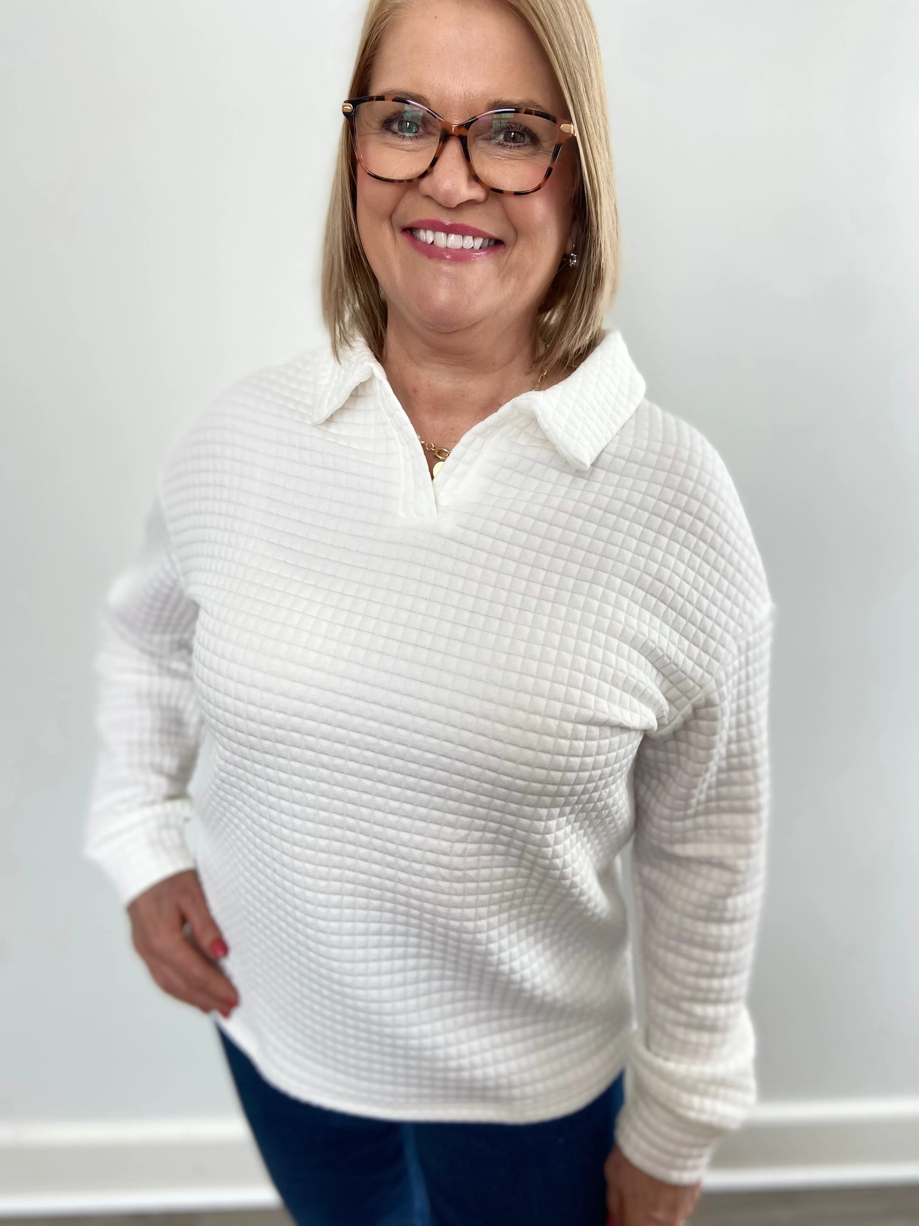 Classic Comfort Quilted Pullover
