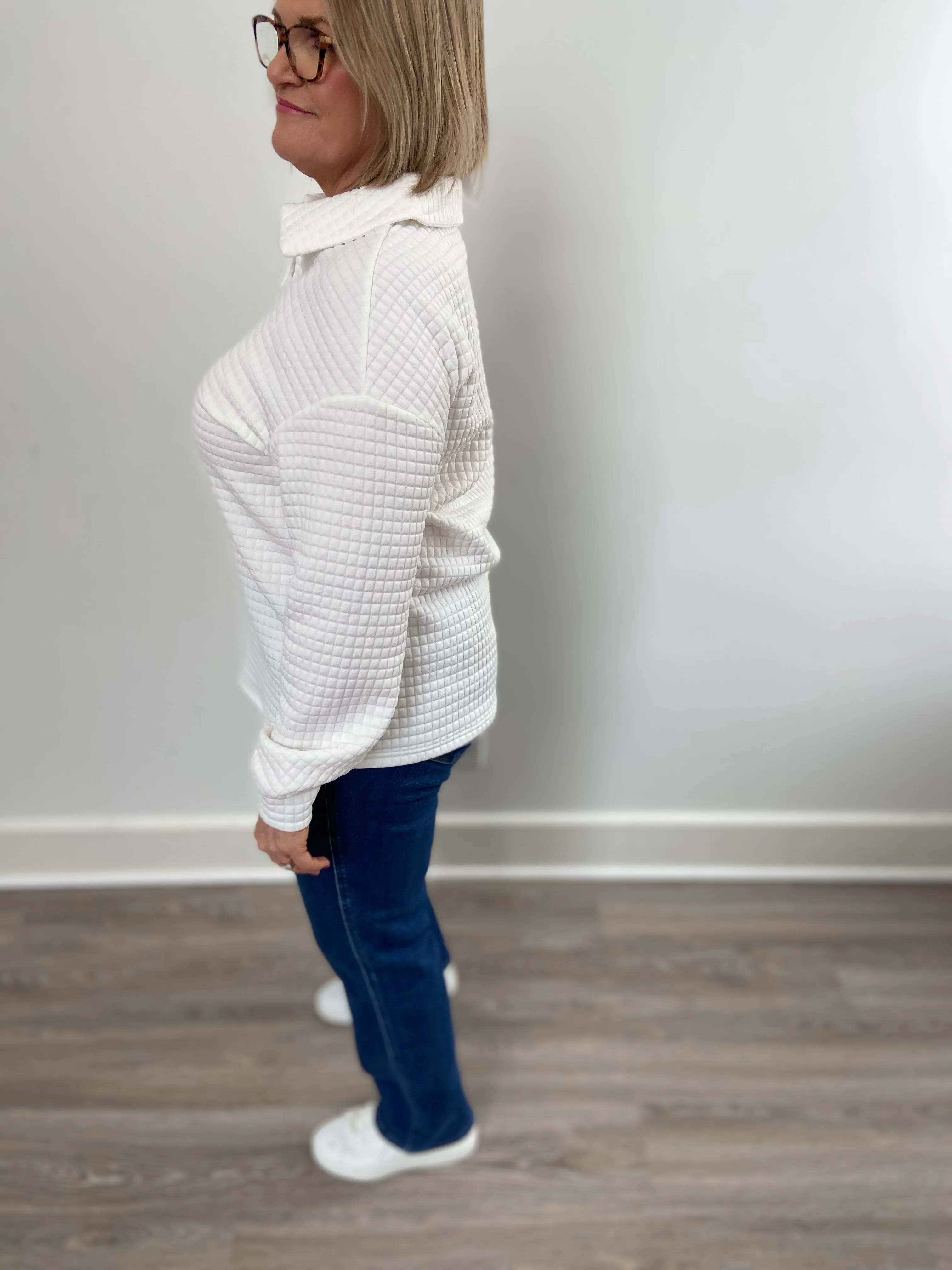 Classic Comfort Quilted Pullover