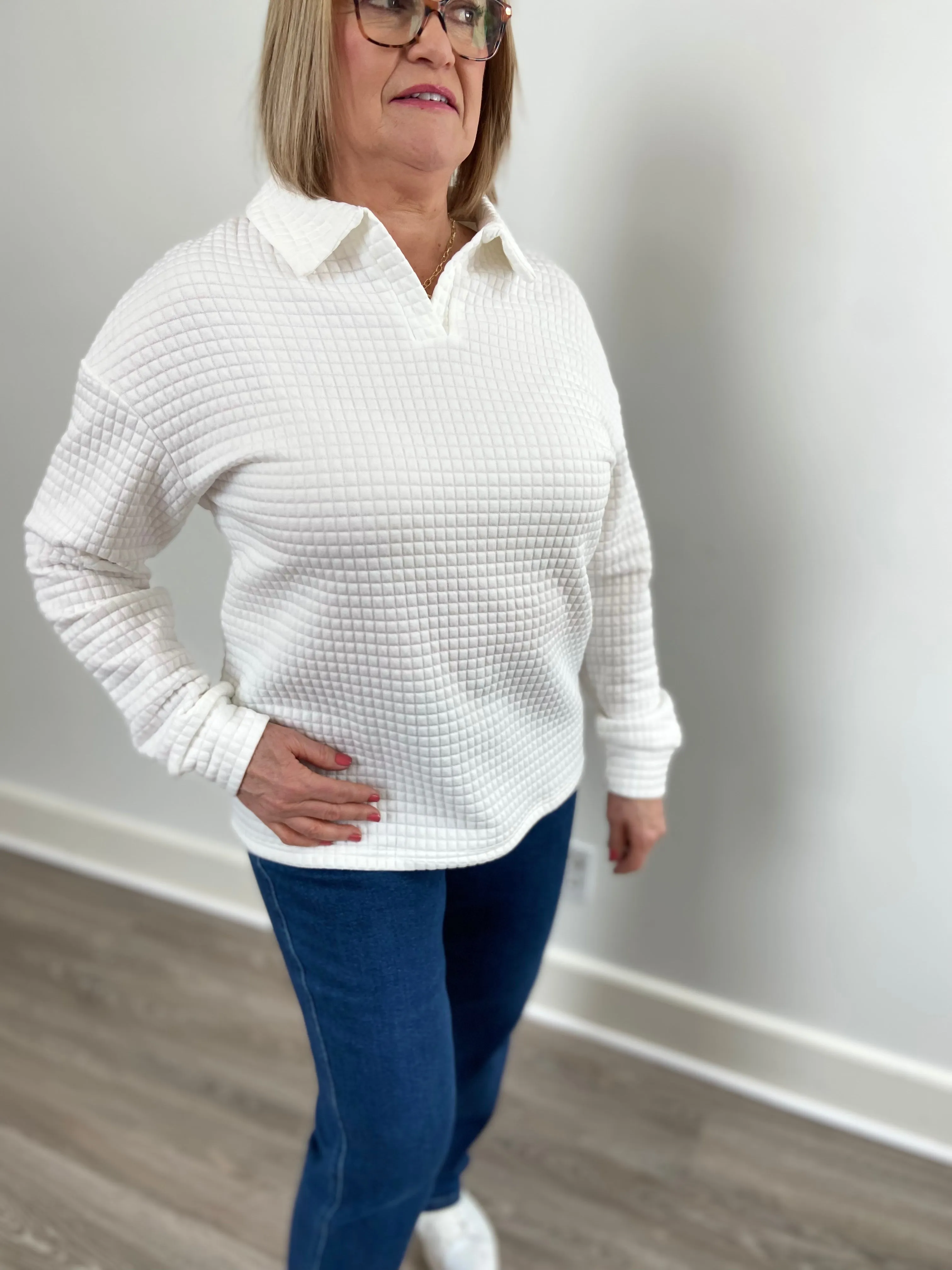 Classic Comfort Quilted Pullover