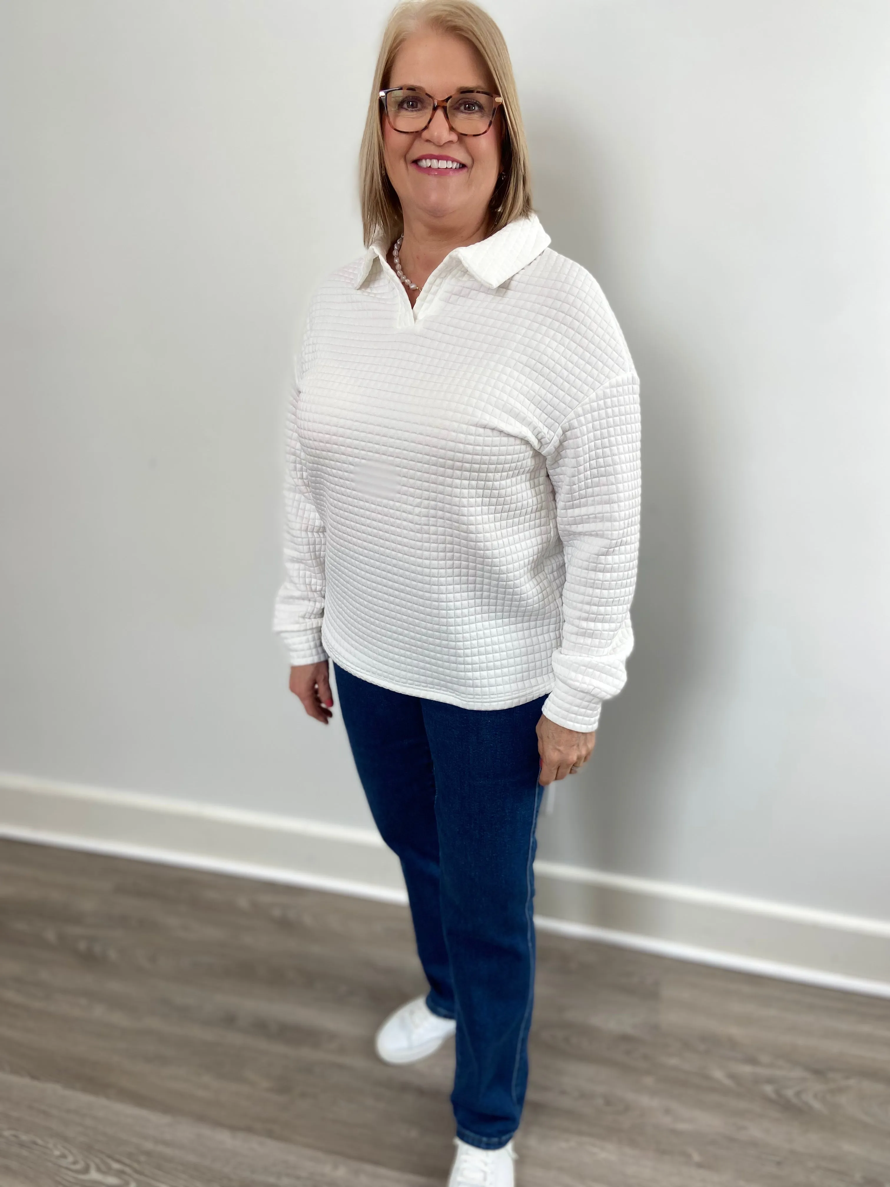 Classic Comfort Quilted Pullover