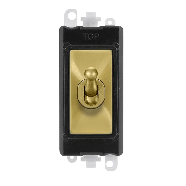 Click GridPro GM209002BKSB 20AX 2 Way Toggle Switch - Satin Brass (Black)