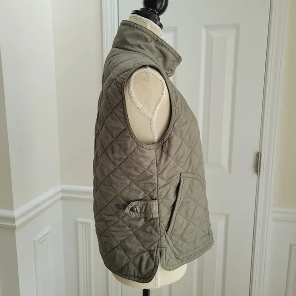 Coach NY Quilted Zip UP‎ Vest Green