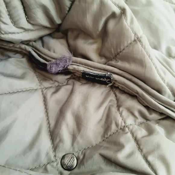 Coach NY Quilted Zip UP‎ Vest Green