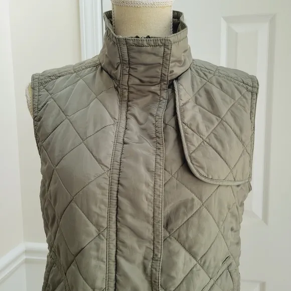 Coach NY Quilted Zip UP‎ Vest Green