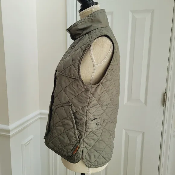Coach NY Quilted Zip UP‎ Vest Green