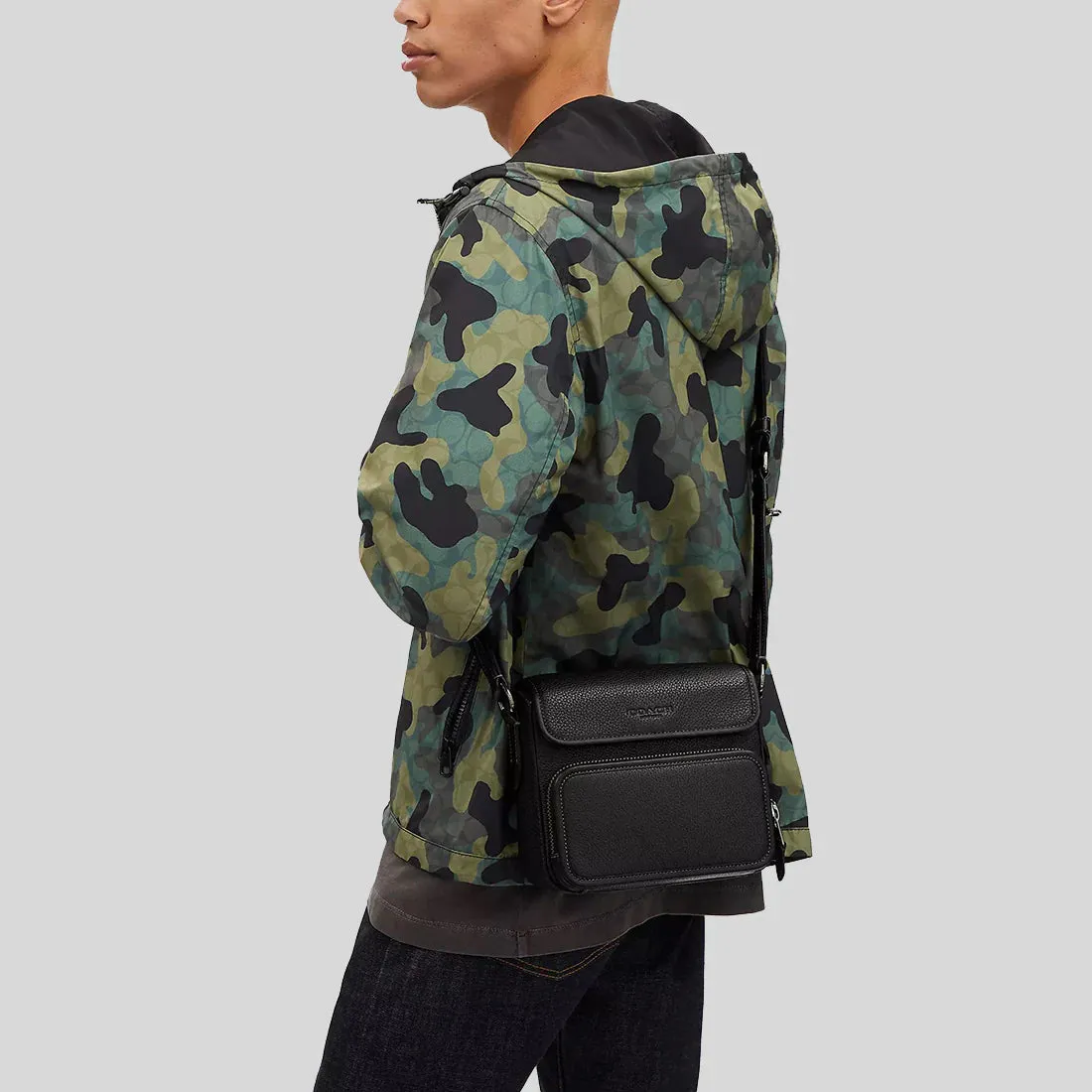 COACH Sullivan Flap Crossbody Bag Black RS-CN729