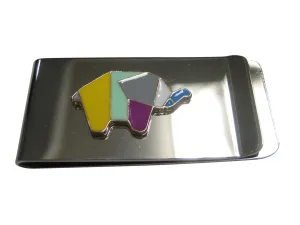 Colorful Origami Elephant Money Clip