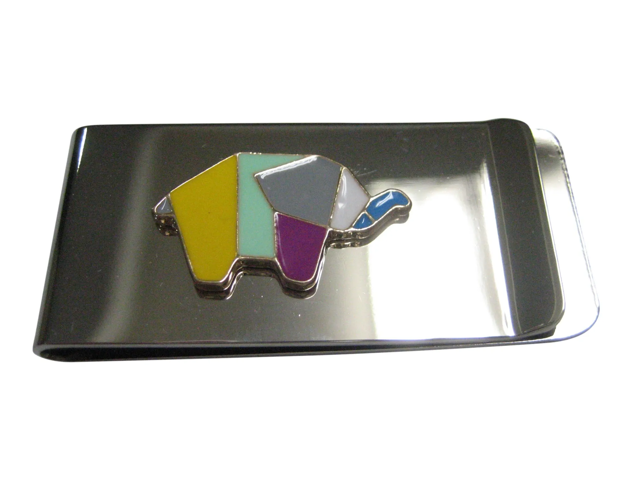 Colorful Origami Elephant Money Clip