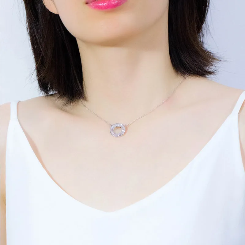 Copper Plated Crown Zircon Necklace Bohemian Style