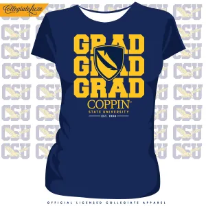 Coppin St. | GRAD Navy Ladies Tees (DK)