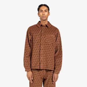 Corduroy Embossed Shirt Woven Brown