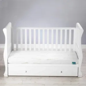 Cot Bed 100% Natural Mattress with Washable Bamboo Cover | Natural coir and wool filling | 140 x 70cm
