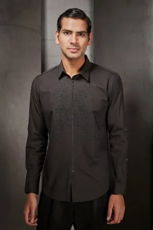 Cotton Zipper Shirt