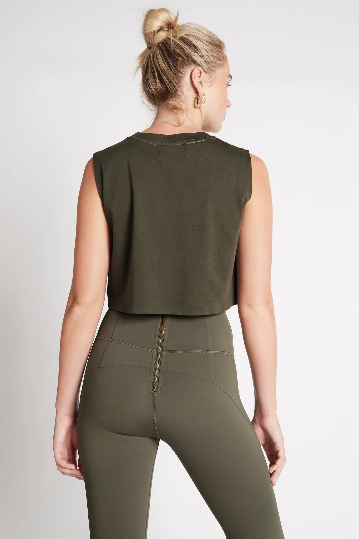 Cropped Embossed Signature Logo Tank 112