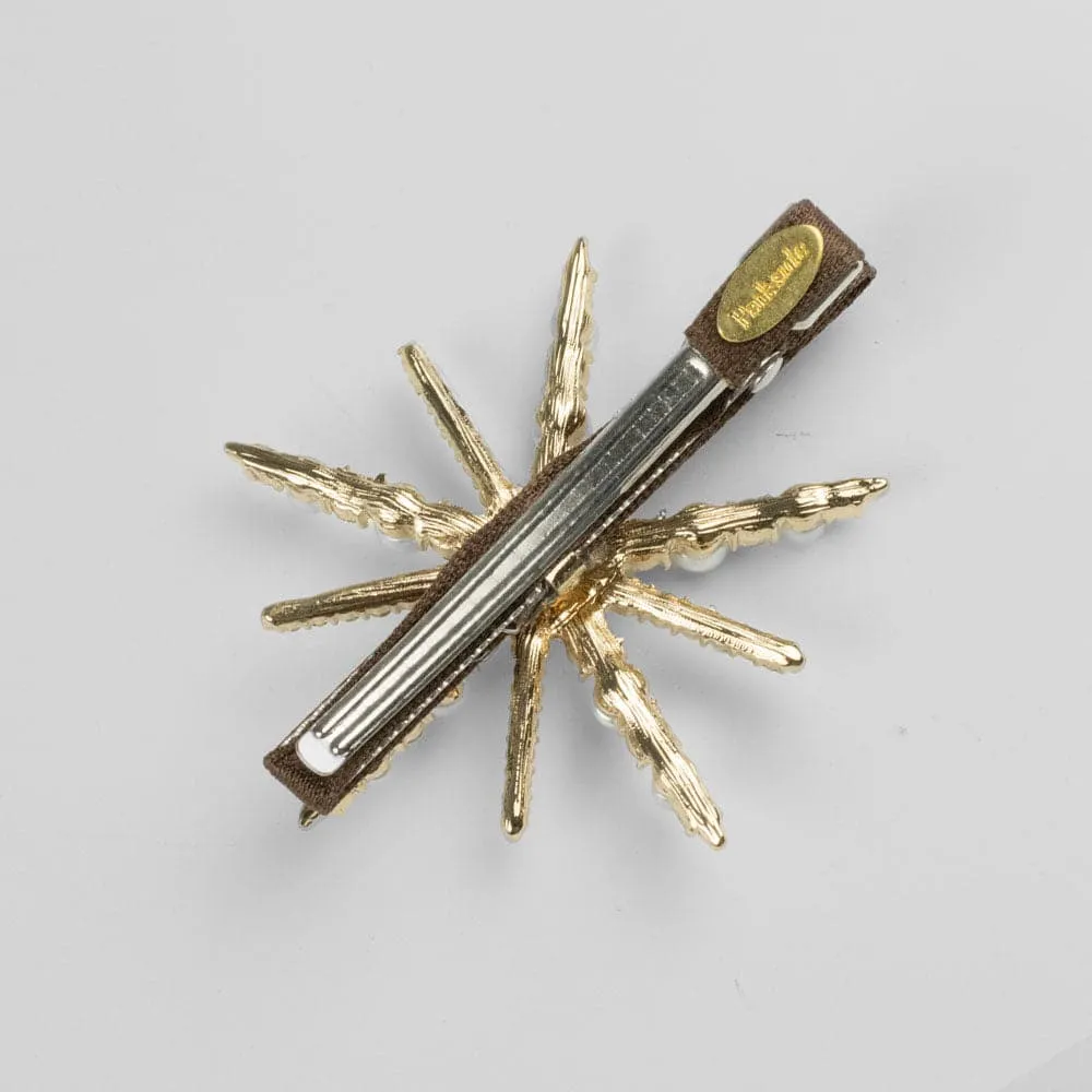 Crystal & Pearl Starburst Beak Clip