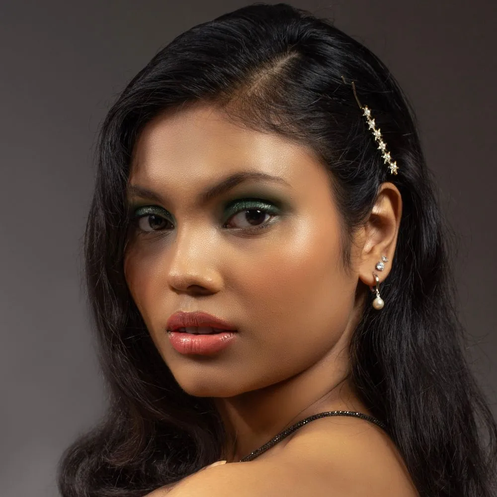 Crystal and Pearl Star Hair Slide
