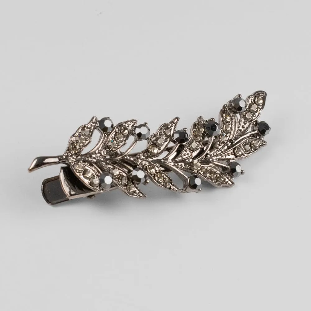 Crystal Leaf Hair Clip
