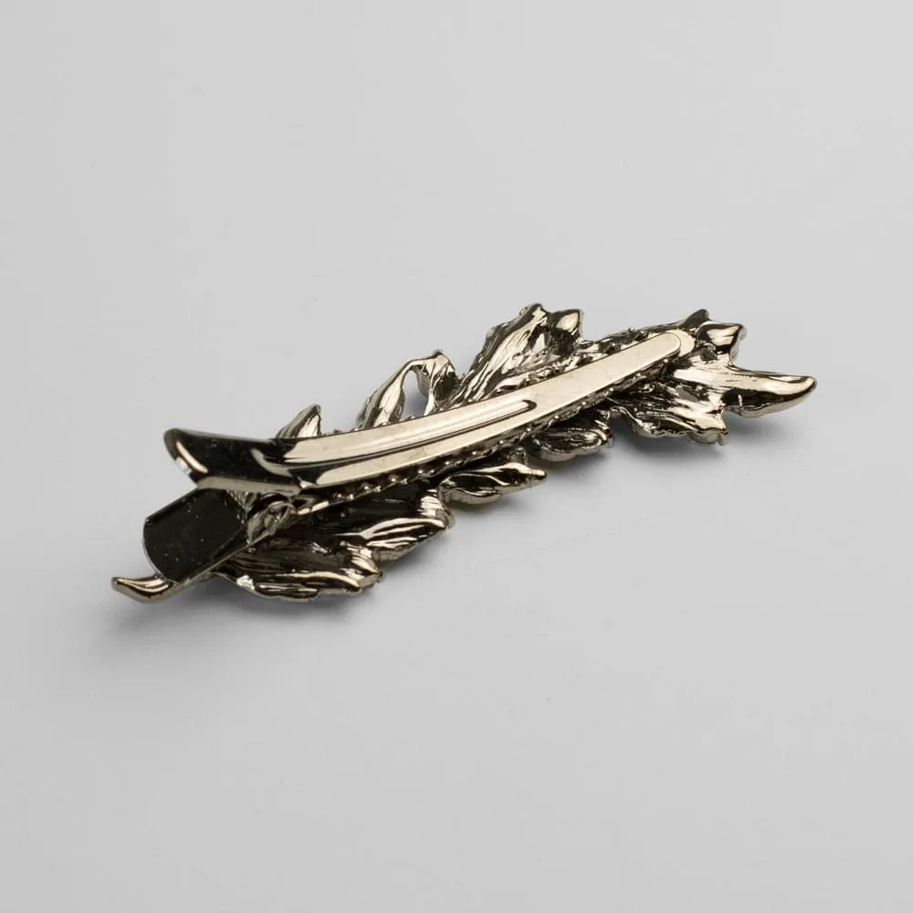 Crystal Leaf Hair Clip