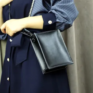 Cute Brown Leather Phone Purse Women Side Bag Box Phone Crossbody Purse For Women