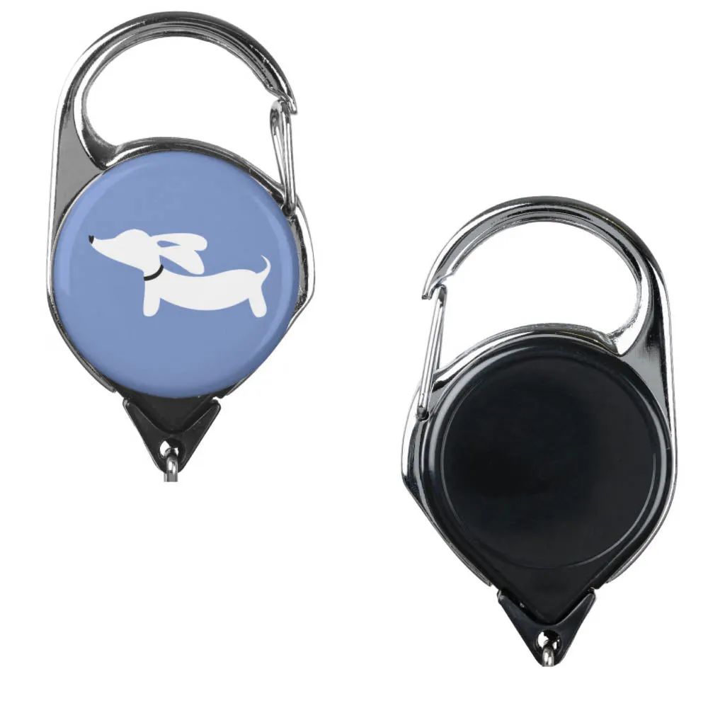 Dachshund Badge Holder | Clip or Carabiner-style
