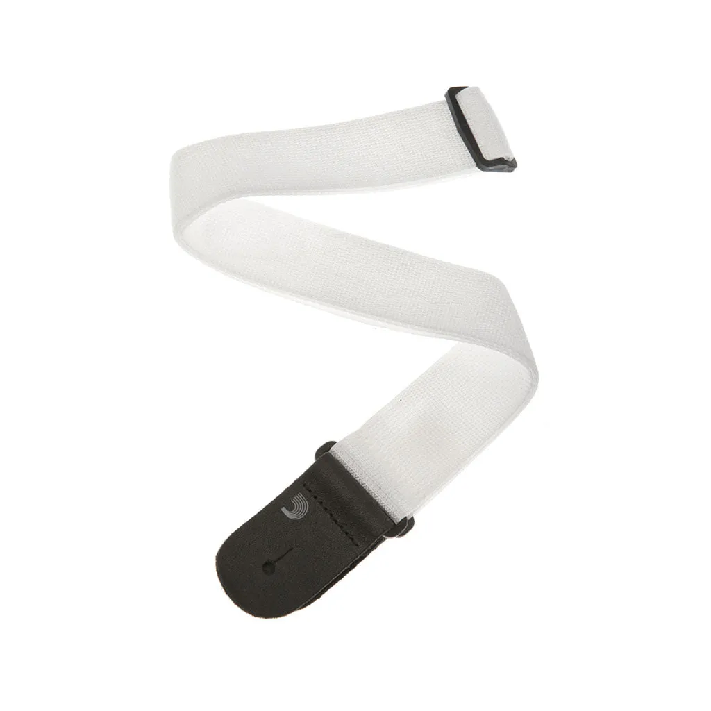 D'Addario PWS108 50mm Polypropylene Guitar Strap, White