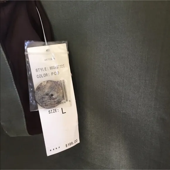 DAVID DART Collection NWT 100% Silk Olive Green One Button Jacket Blazer Sz 10