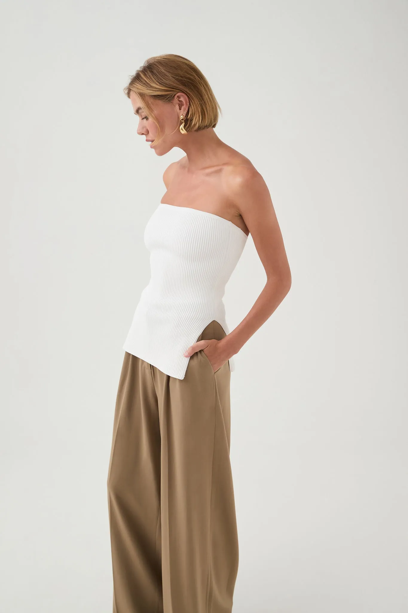 Deia Strapless Knit Top