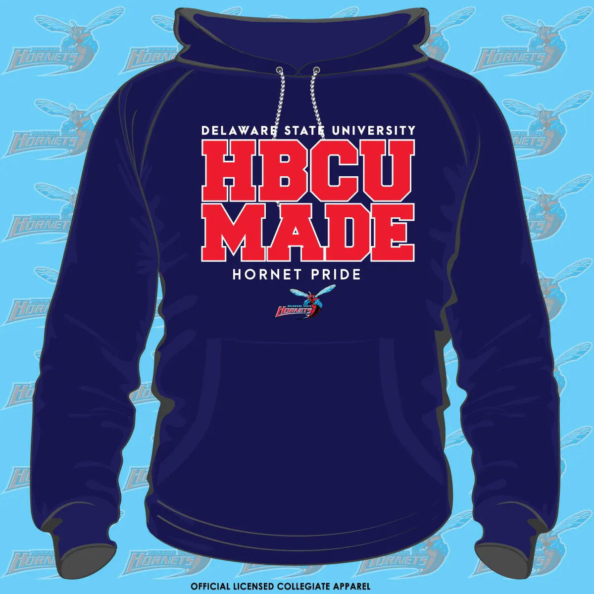 Del State | HBCU MADE Navy Unisex Hoodie (**)