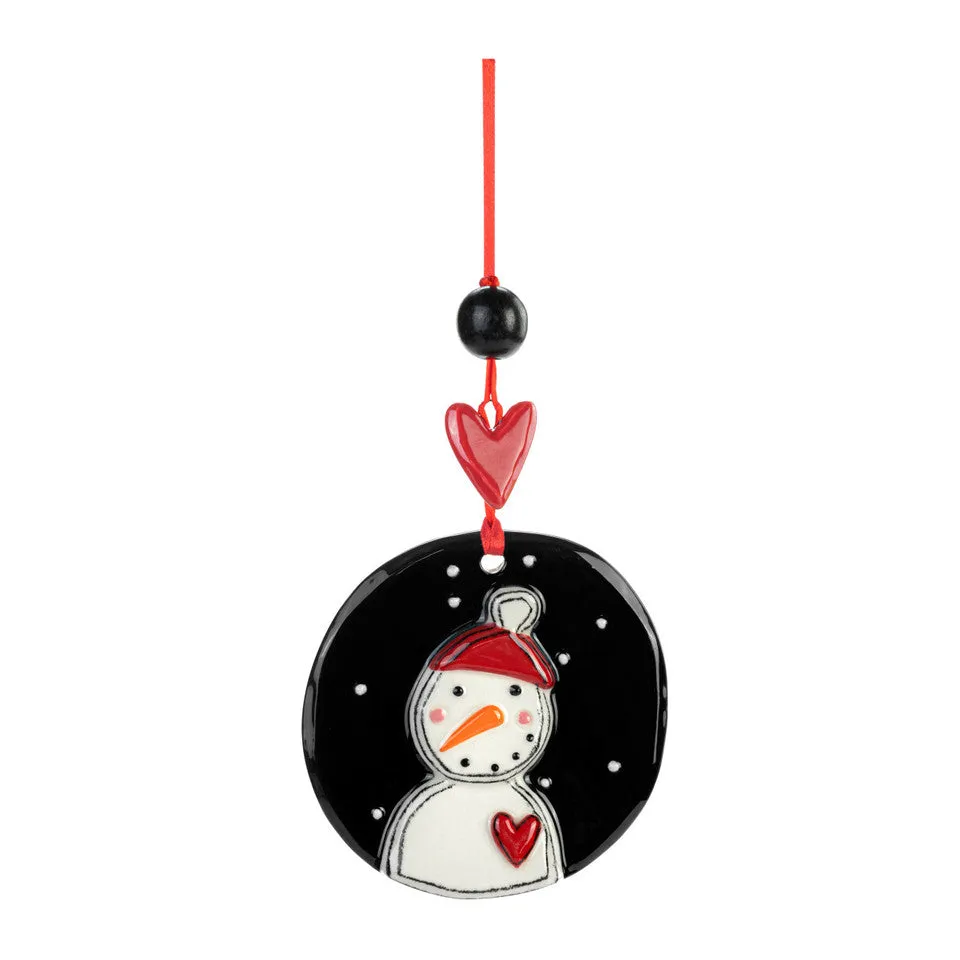 Demdaco Evening Snowman Ornament