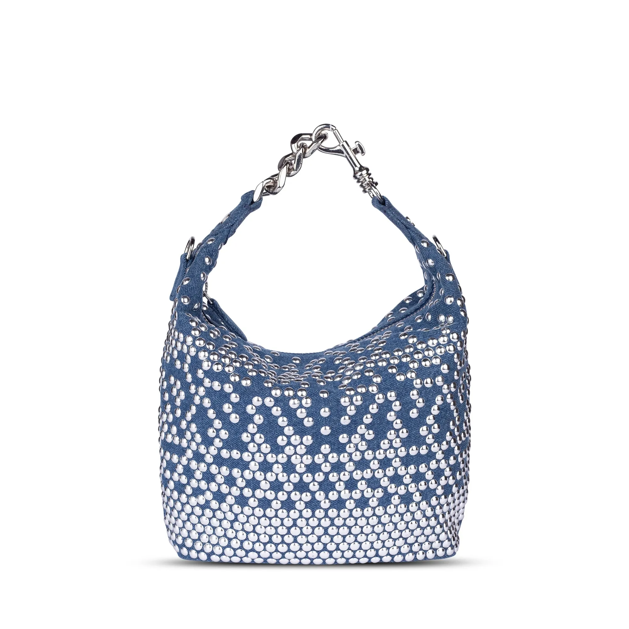 Denim Silver Pouch