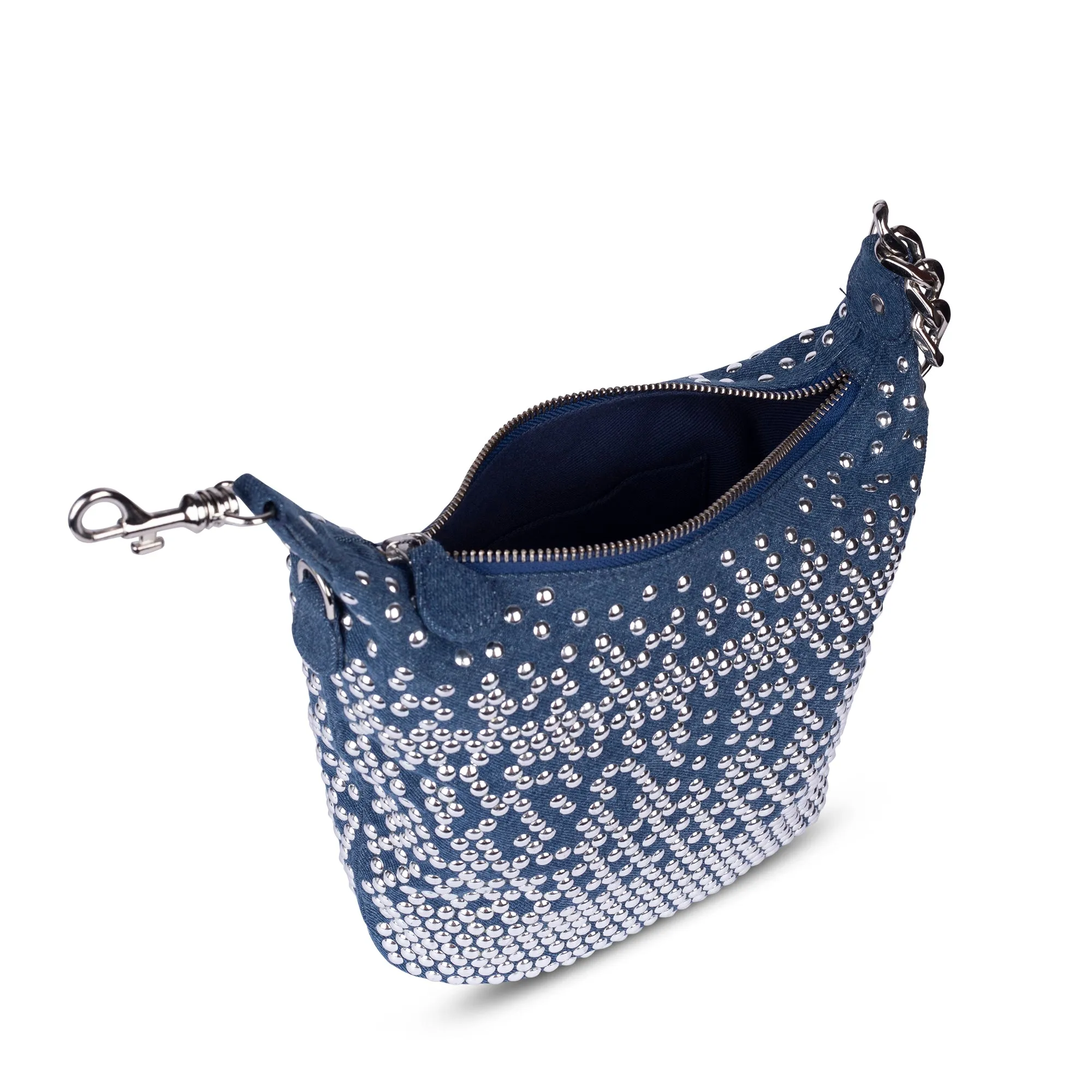Denim Silver Pouch