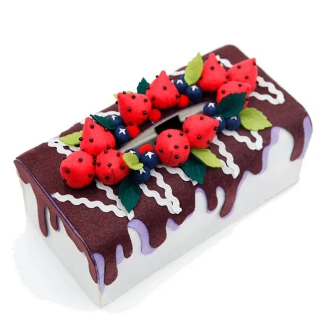 DIY Kit Felt Flowers Animal Cloth Tissue Case Box